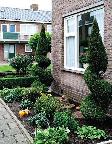 Dokonalé využití malého prostoru před domem můžete objevovat například v Holandsku.